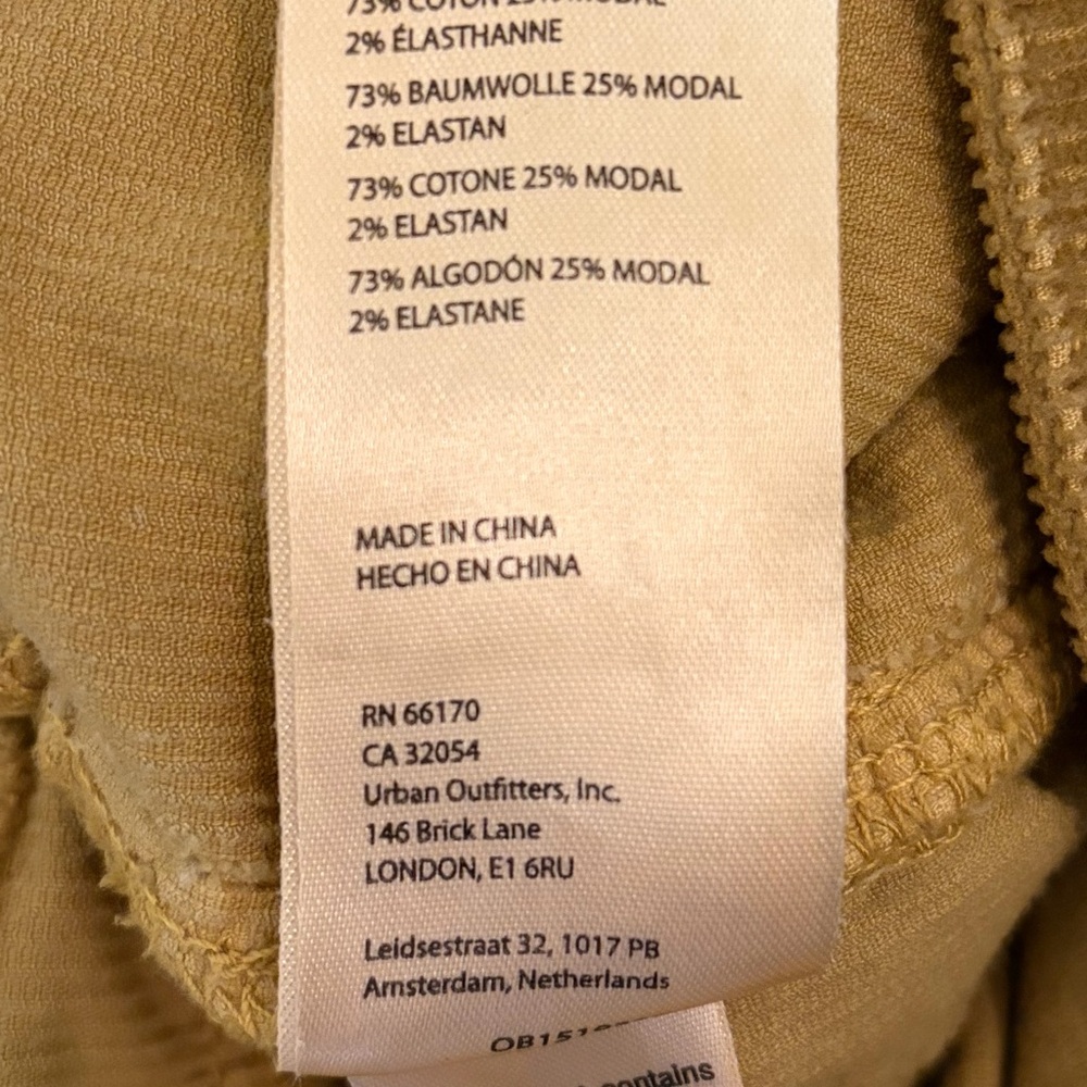Pilcro Jeans The Icon Yellow Corduroy Chop Pocket Flare Jeans Boot Cut Pants 27 - Picture 10 of 16